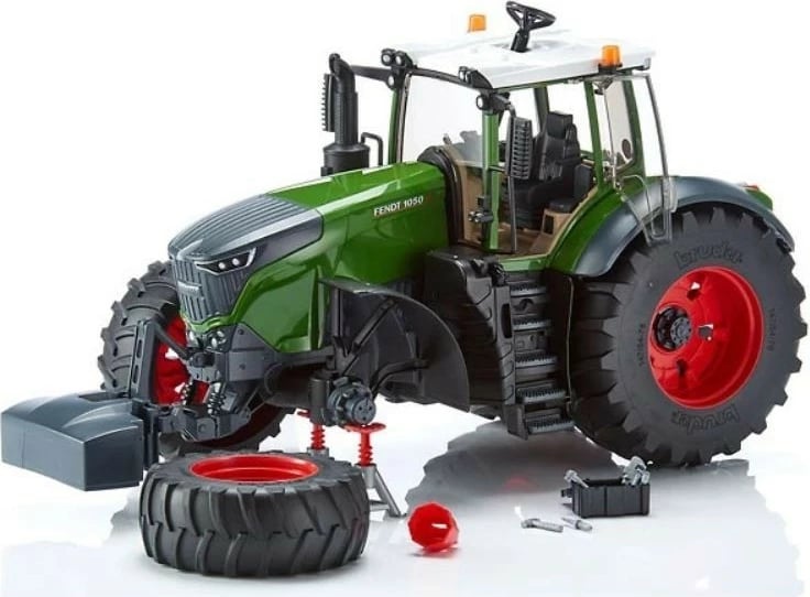 Set lodër traktor BRUDER Fendt 1050 Vario me figurë mekaniku, 1:16, Gjelbër/Kuqe/Zi