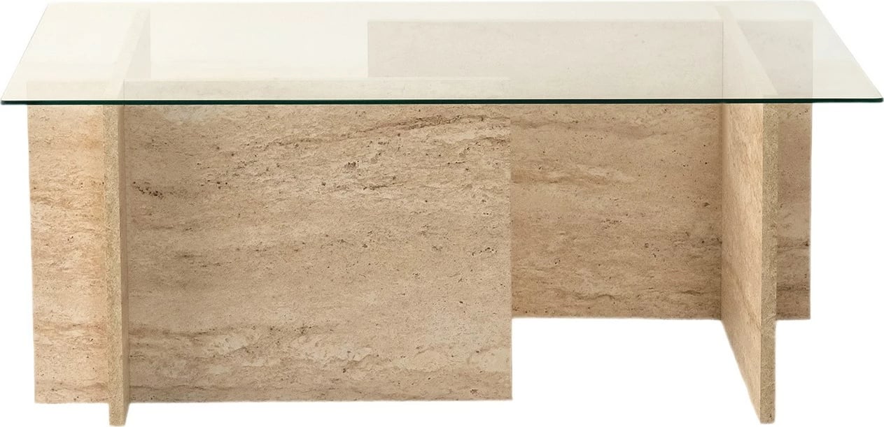 Tavolinë kafeje Skye Decor, ngjyrë travertin, New Escape