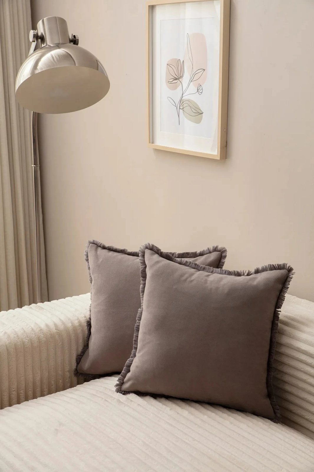 Set jastëkësh dekorativ, 2 copë, ngjyrë gri, Sacakli, Evila Originals