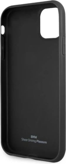 Mbështjellës BMW BMHCN61RSWPK për iPhone 11/XR, hardcase, lëkurë, i zi