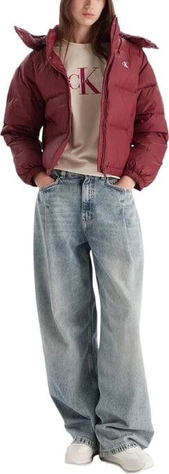 Jakne femra Calvin Klein Jeans bordeaux