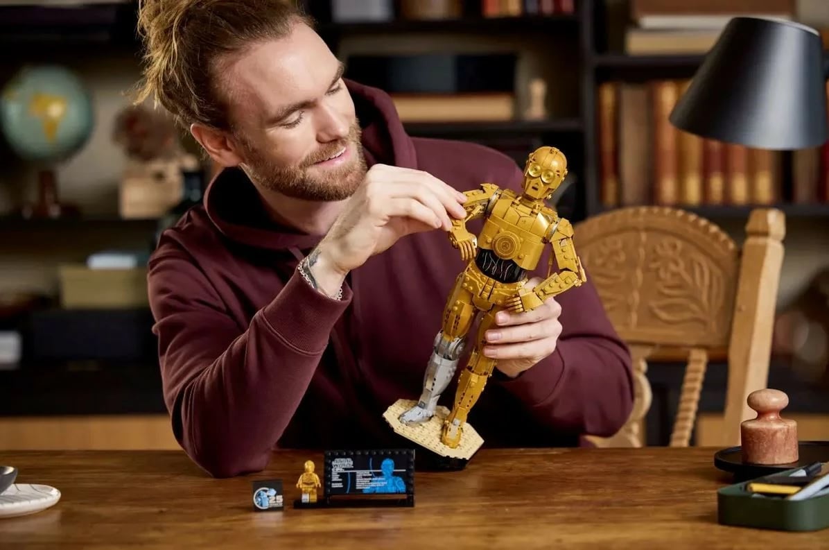 Set LEGO Star Wars C-3PO 75398, 1138 pjesë, i artë, për të rritur