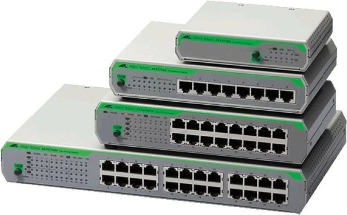 Switch Allied Telesis AT-FS710/8-50, 8 porta, Fast Ethernet, rackmount, gri