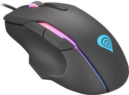 Maus gaming Genesis Xenon 220, me tela, 6400 DPI, RGB, i zi