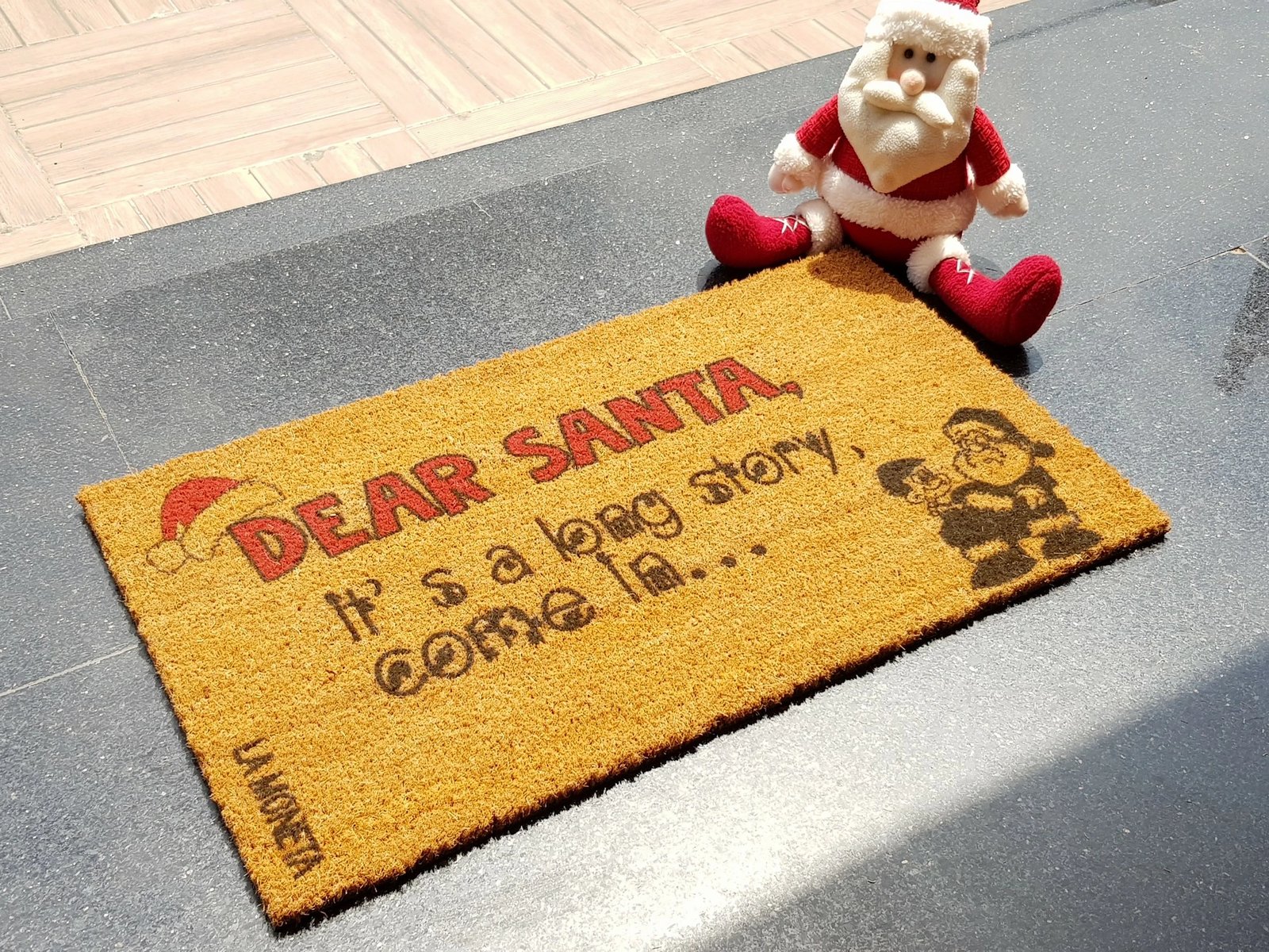 Shilte hyrëse Coco, dizajn Aberto, Love Santa, kafe dhe e zezë, 70x40cm