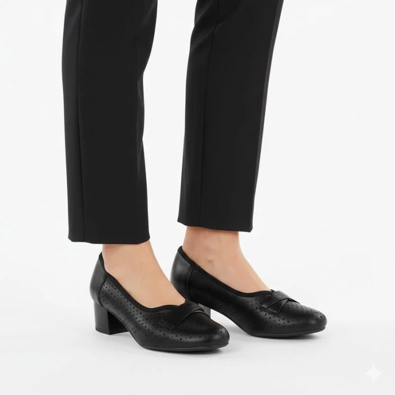 Këpucë me taka Jezzi 233-12, të zeza