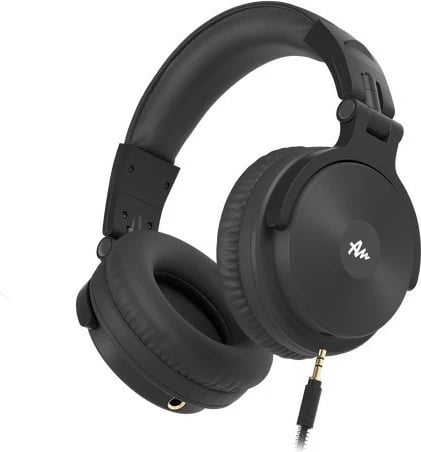 Kufje Audictus Voyager AWH-1514 me mikrofon, Stereo, 3.5 mm/6.3 mm, të zeza