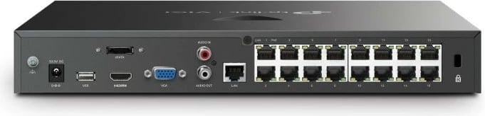 Regjistrues rrjeti video TP-LINK VIGI NVR2016H-16MP, 16 kanale, PoE+, 4K, i zi