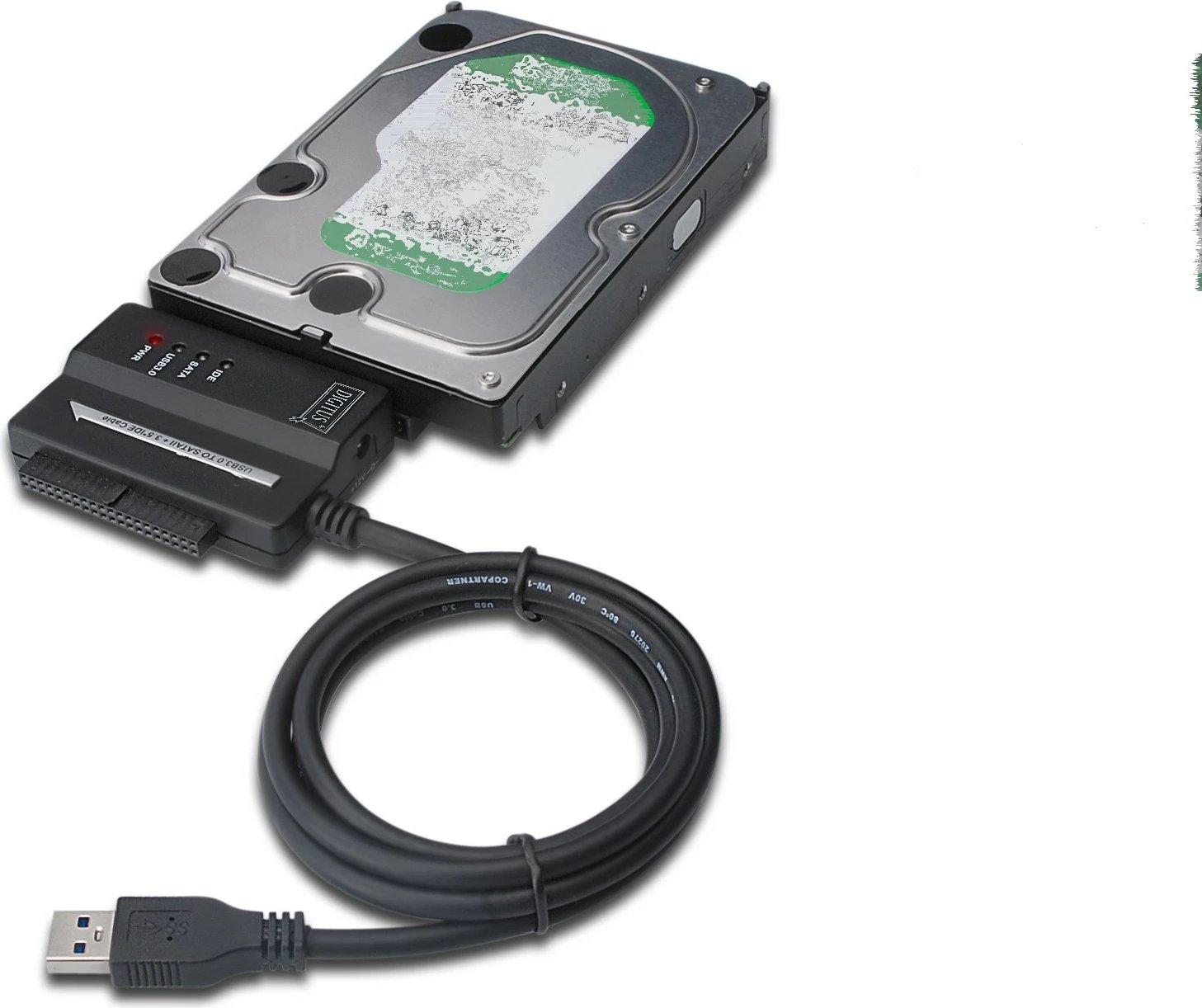 Kabëll USB 3.0 Digitus, IDE & SATA, 5000 Gbit/s, Ngjyrë e zezë