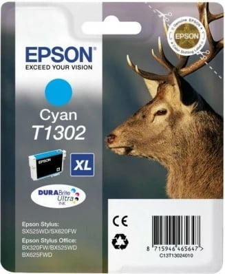 Toner Epson Stag Singlepack Cyan T1302 DURABrite Ultra