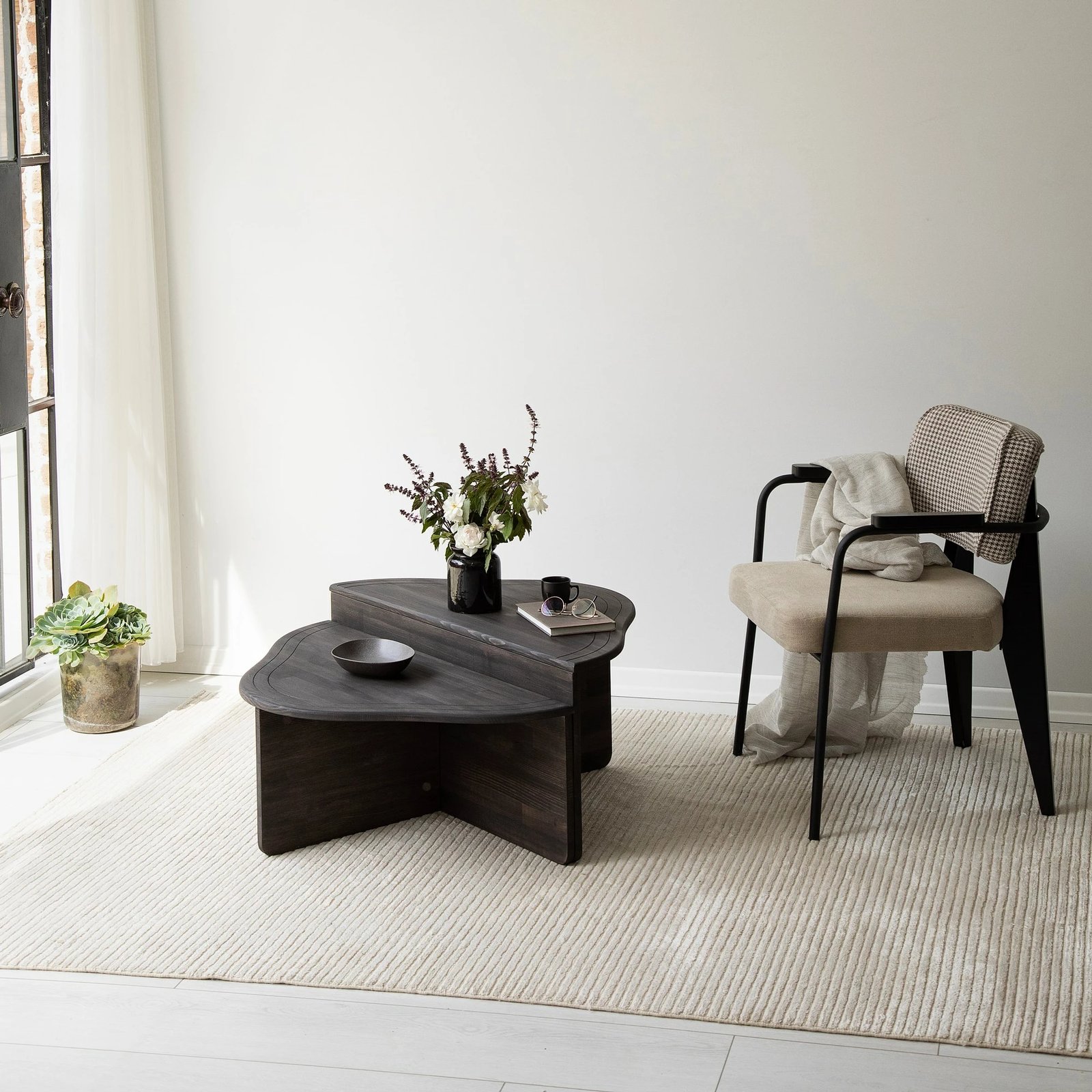 Tavolinë kafeje Hanah Home, Altopiano, ngjyrë antracit