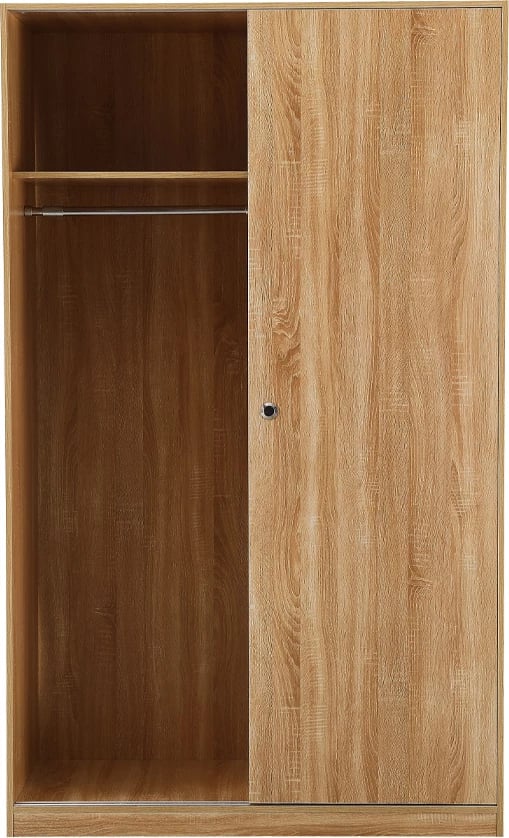 Dollap me 2 dyer, ngjyrë natyrale, 120x50x200 cm