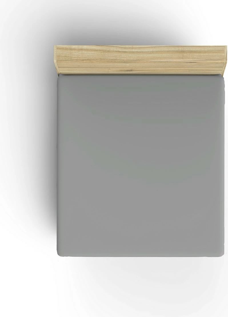 Çarçaf i shtrënguar për krevat dopio i vogël, ngjyrë gri e errët, L'essentiel