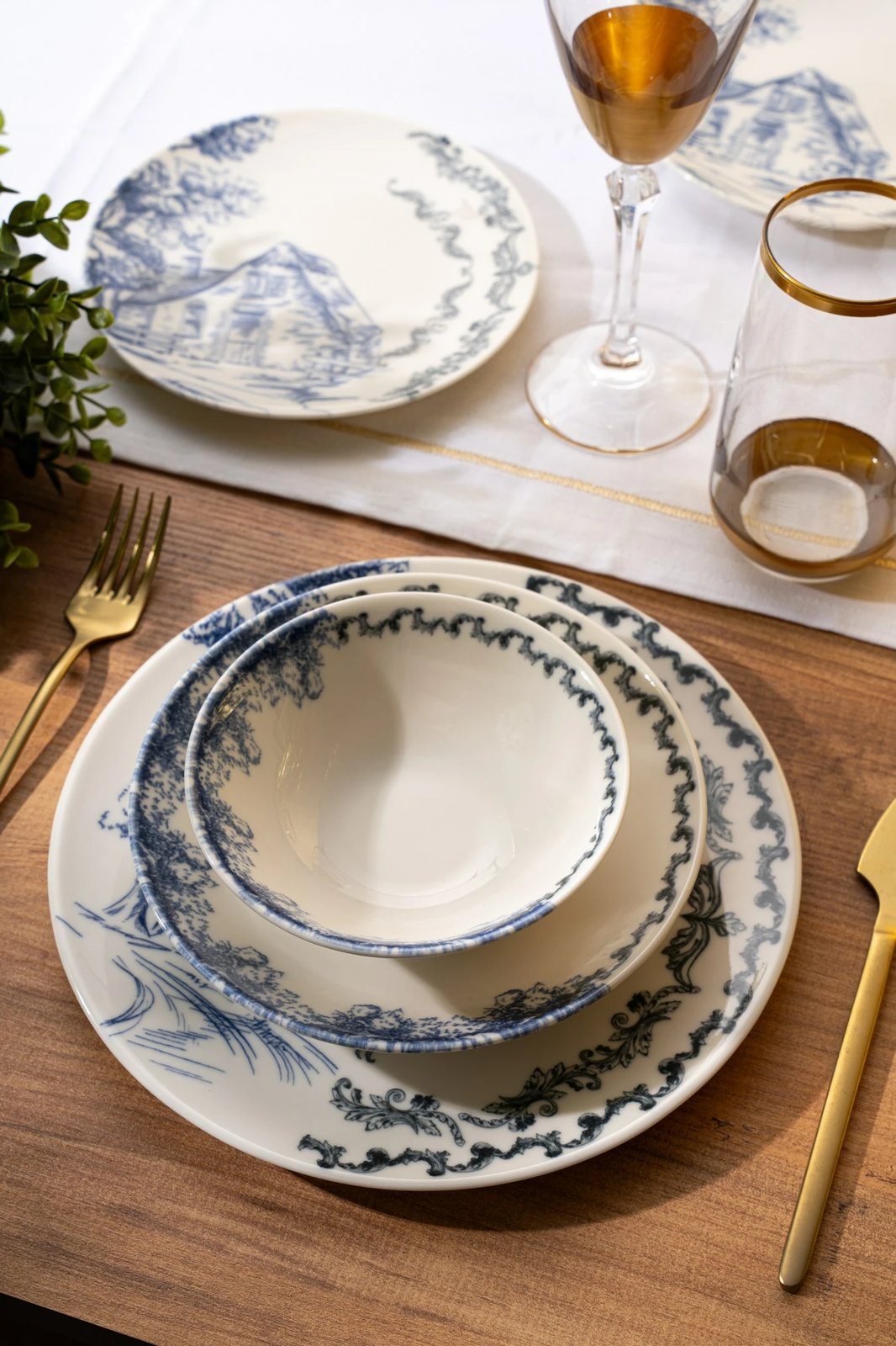 Set enësh për drekë (24 copë), Hermia Concept, KAR24DB1079