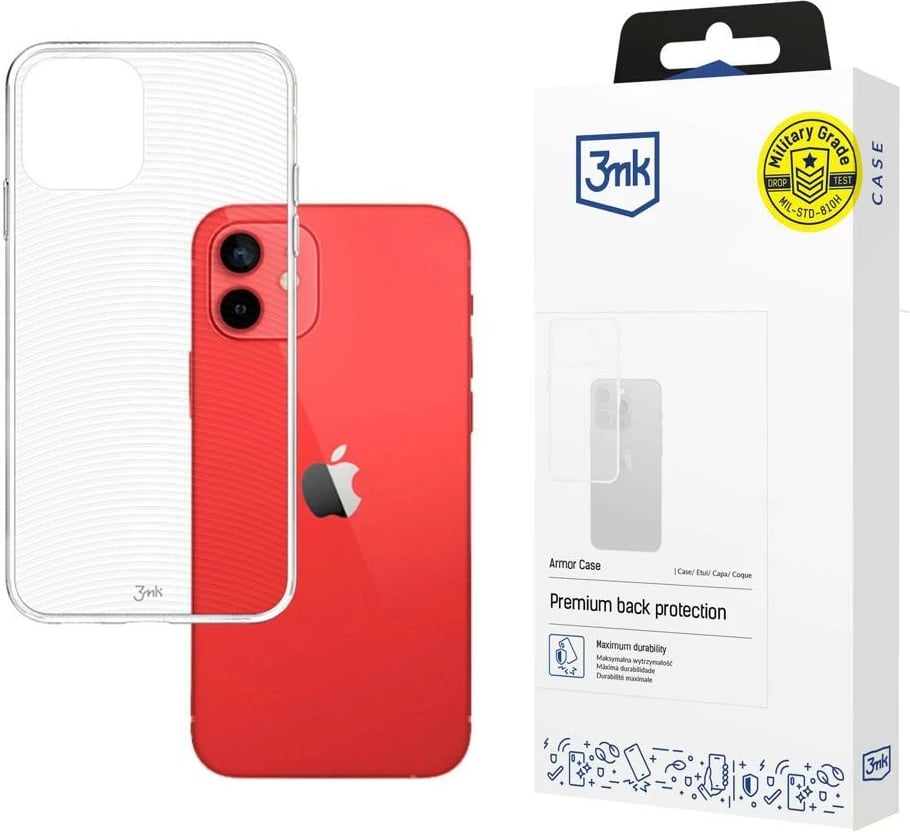 Mbështjellës 3mk Armor Case për iPhone 12/12 Pro, Transparent