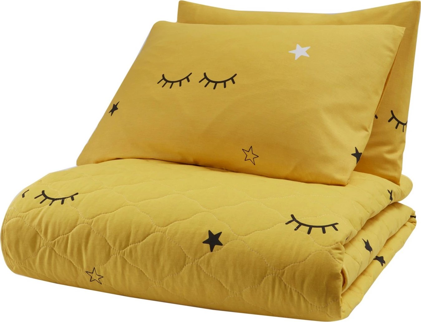 Jorgan i madh i qepur, ngjyrë e verdhë, Dide, L'Essentiel Linge de Maison