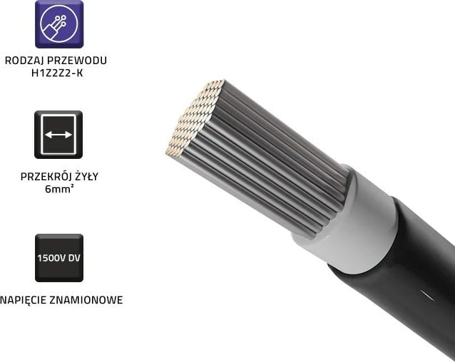 Kabllo fotovoltaike Qoltec 53853, 6mm², 100m, e zezë