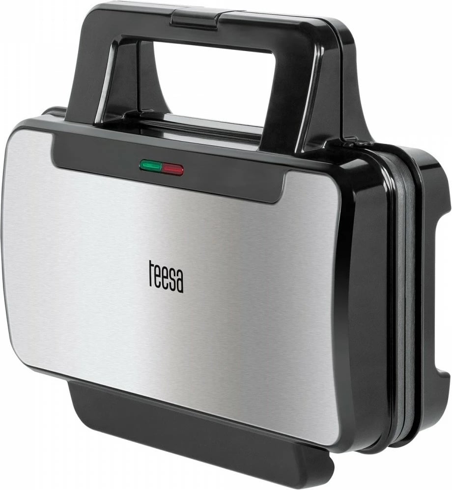 Aparat për gofra TEESA tsa3225, 1000W, Teflon, zi/inox, 2 gofra