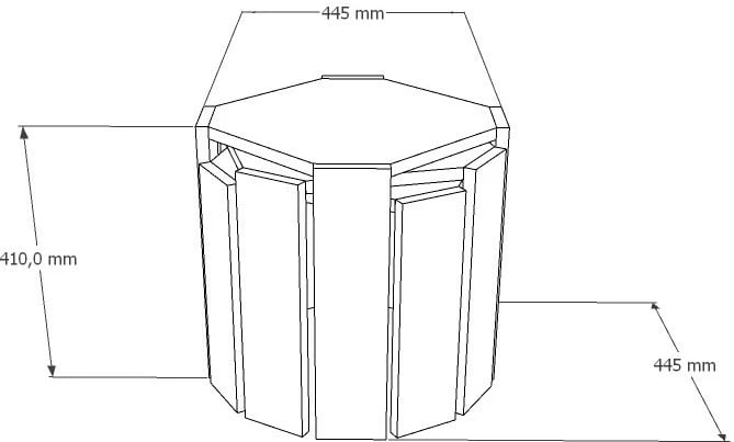Tavolinë kafeje Hanah Home, Lori, e bardhë dhe arre
