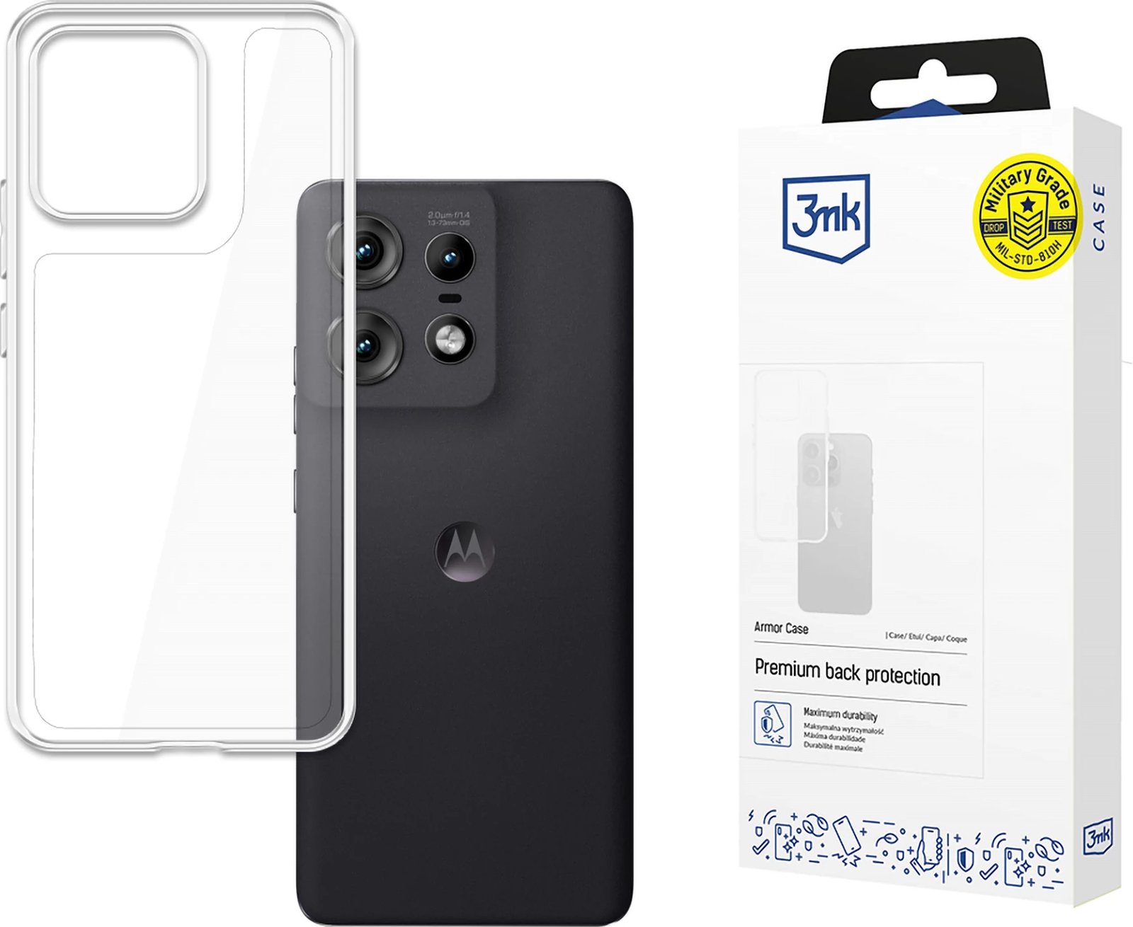 Mbështjellës 3mk Armor Case për Motorola Edge 50 Pro, Transparent