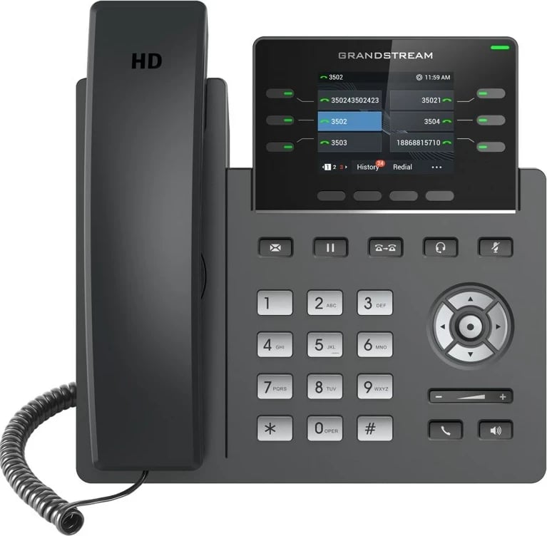 Telefon IP Grandstream GRP2613W, 4 linja, TFT, i zi