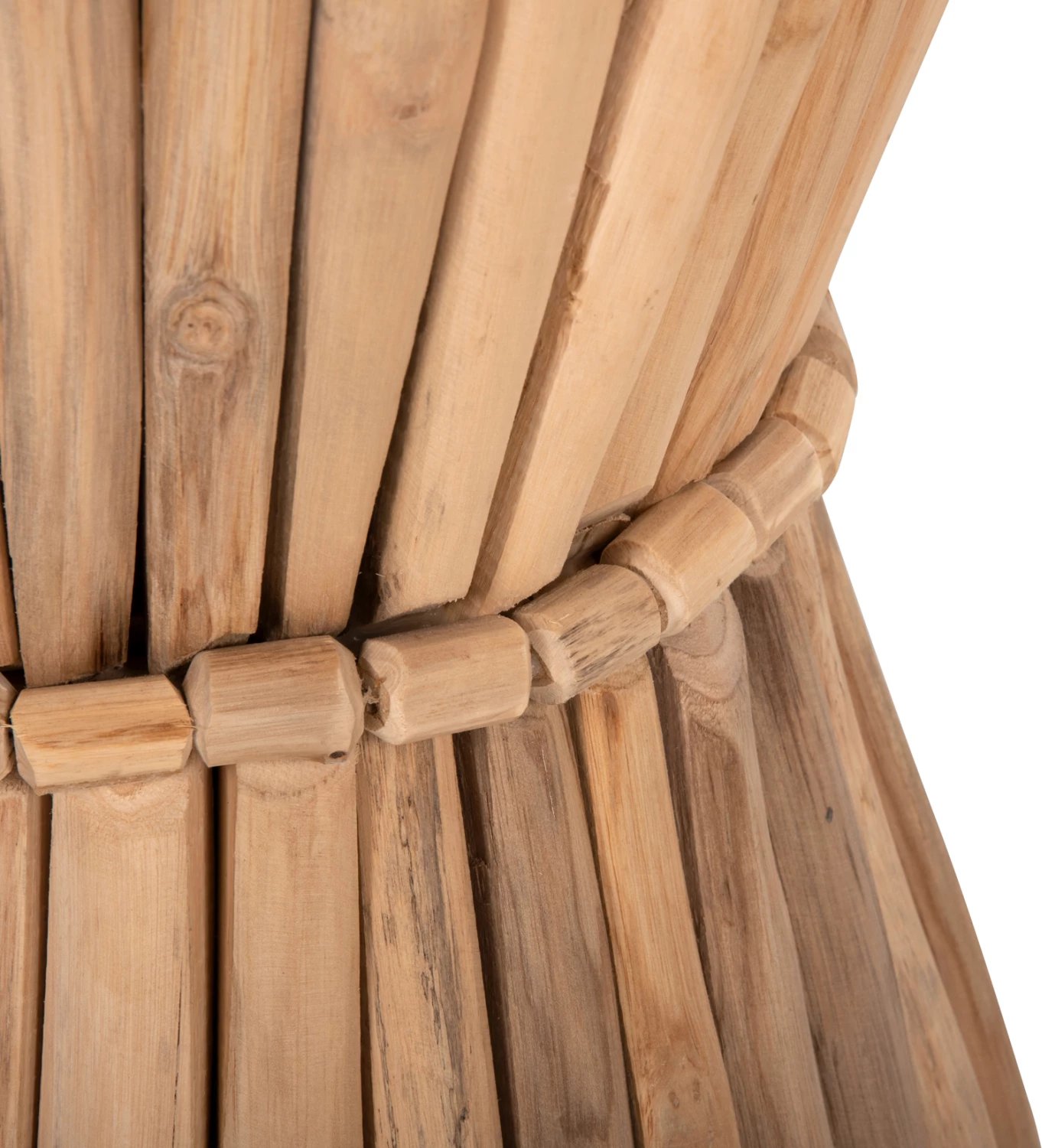 Tavolinë anësore e rrumbullakët COOTER, degë teak, natyrale, Φ37x50Hcm