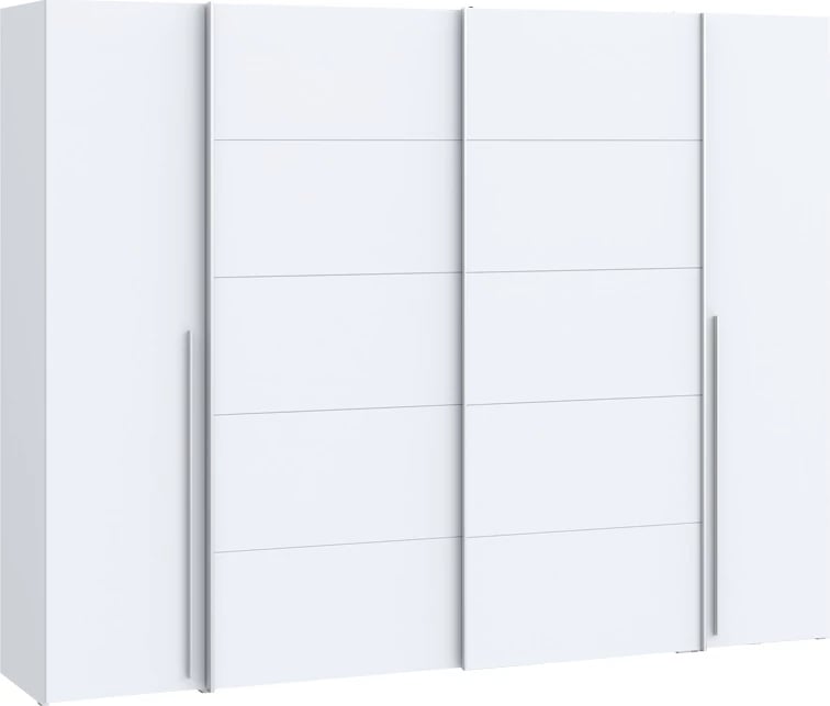 Dollap Verzo me 4 dyer, melaminë e bardhë, 270.5x61.5x210.5cm