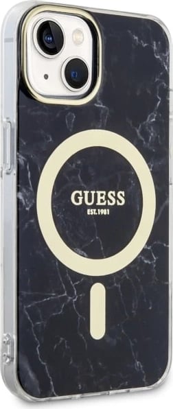 Mbështjellës Guess Marble MagSafe për iPhone 14 6.1", i zi Mbështjellës Guess Marble MagSafe për iPhone 14 6.1", i zi