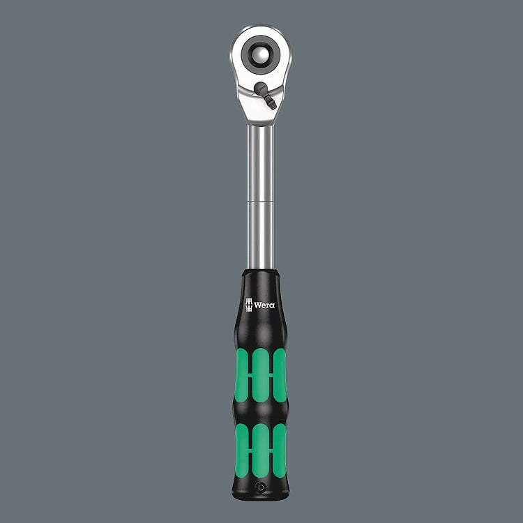 Set çelësa me racë Wera 8006 SC 1, 1/2", 2 doreza, kutia ruajtëse, e zezë/krom/e gjelbër