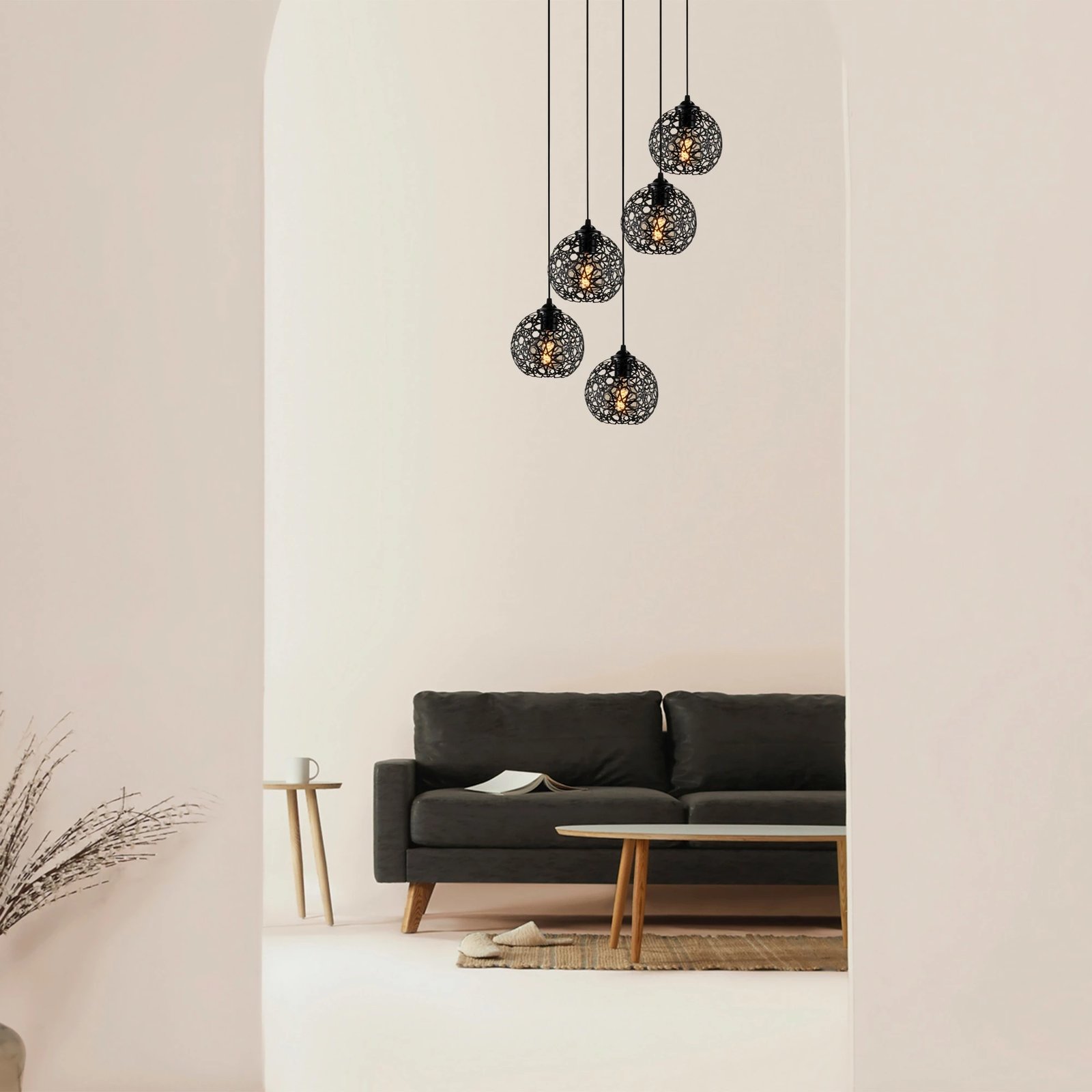 Llambë varëse Opviq, Fellini - MR - 790, e zezë, 5 pjesë