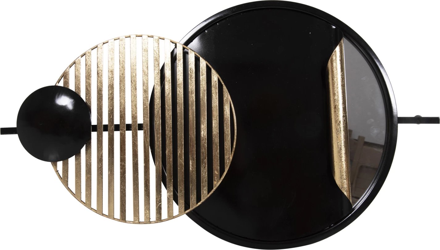 Dekor për mur FH4201 metalik, ngjyrë e zezë dhe ari, 81,5x46,5H cm