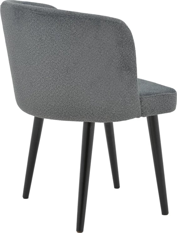 Karrige Sirbet, stof teddy anthracite, metal i zi, 55x45x80cm