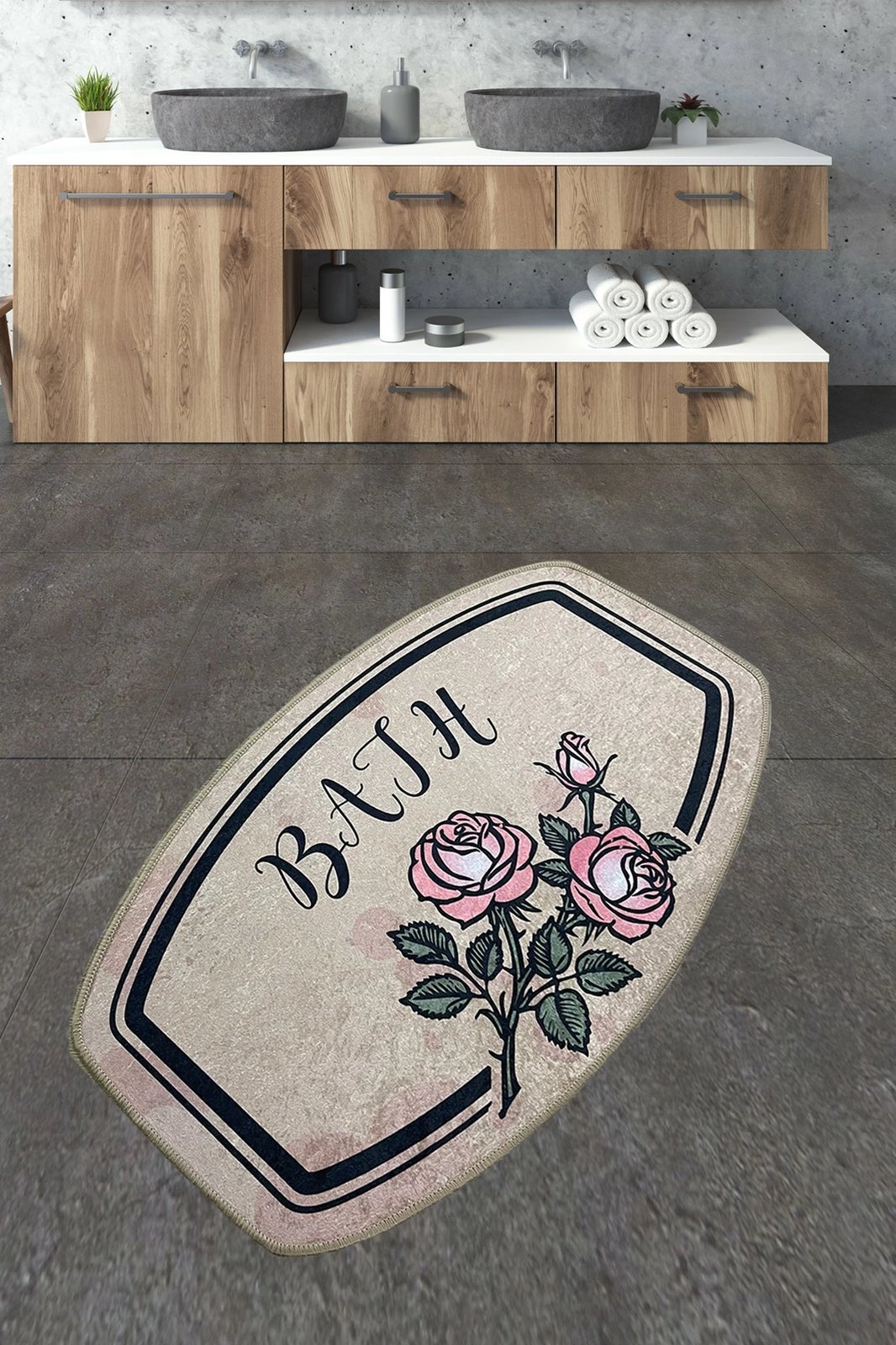 Tapet për banjo Mijölnir, Mand, shumëngjyrësh, 70x120cm