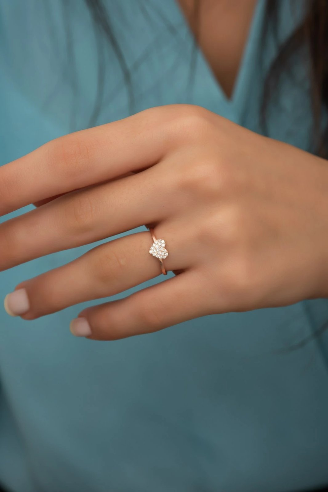 Unazë argjendi, ngjyrë rozë ari, Jumeon, NRZ99710