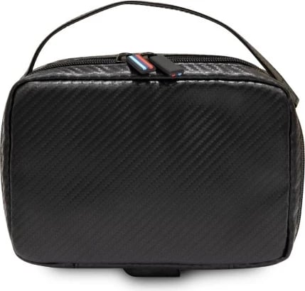 Çantë organizer BMW Carbon Tricolor, najlon dhe lëkurë ekologjike, me port USB, e zezë