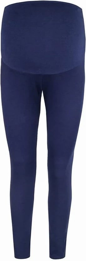 Leggins shtatzënie bel i lartë, milk & love, gjatë, 92% pambuk 8% elastan, madhësi XL, blu
