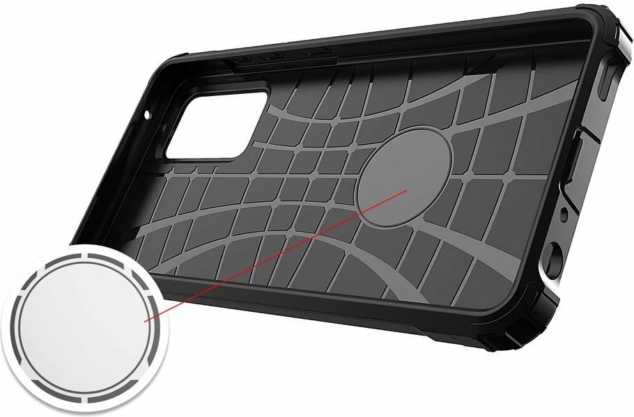 Mbështjellës Hurtel Hybrid Armor për Samsung Galaxy A72 4G, argjendtë