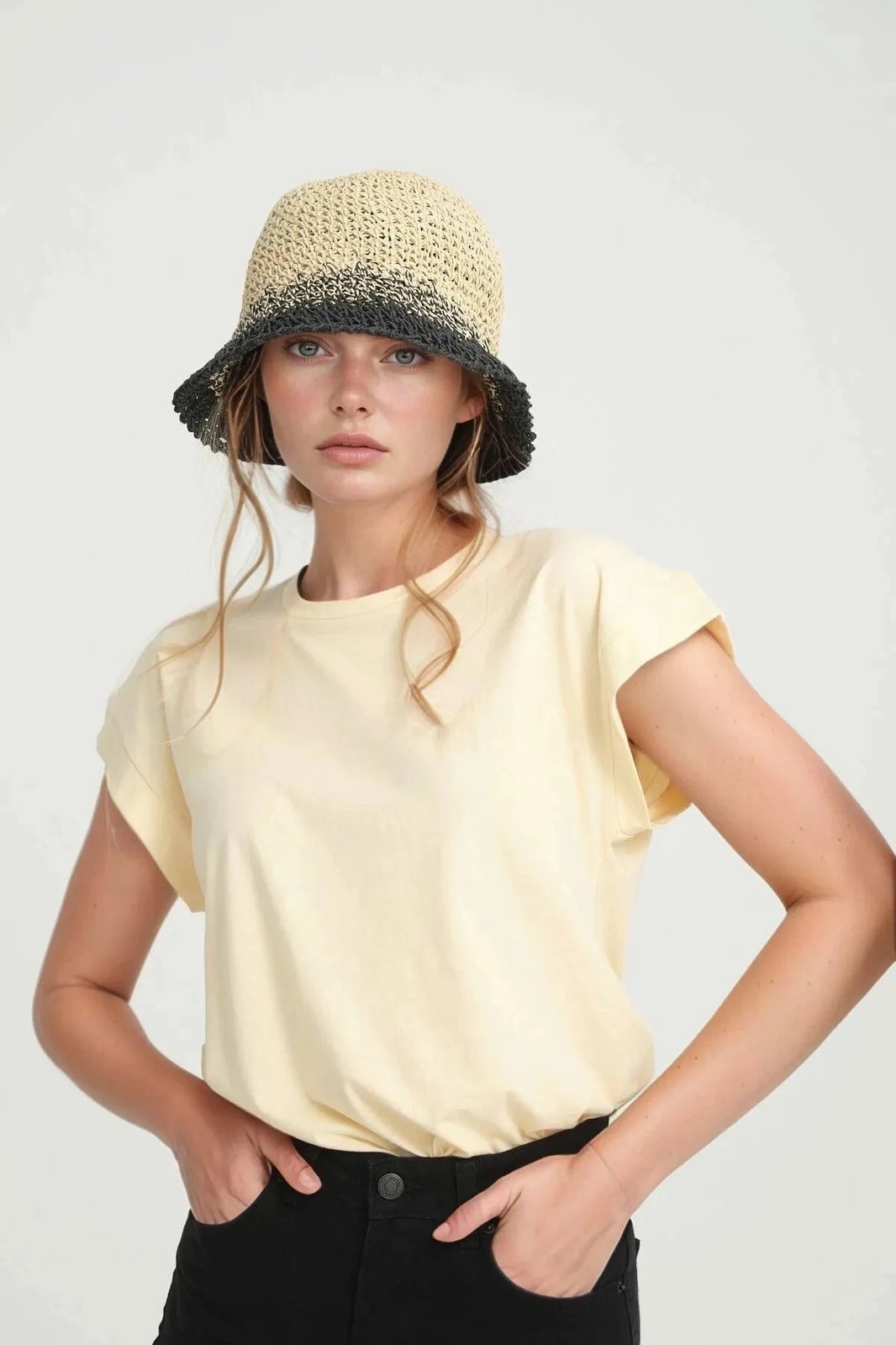 Kapelë për gra Jumeon, Hsr2072, bezhë, e zezë