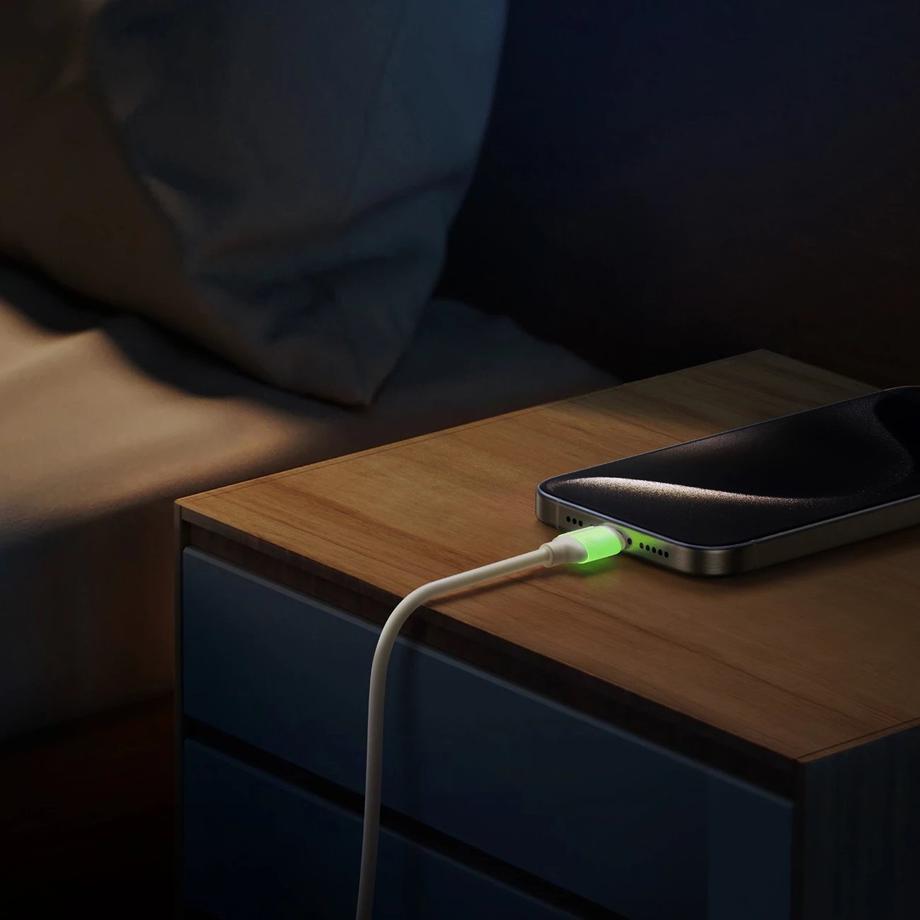 Kabllo USB-C në USB-C Joyroom S-A53, 1.2m, 60W, majë fluoreshente, bezhë
