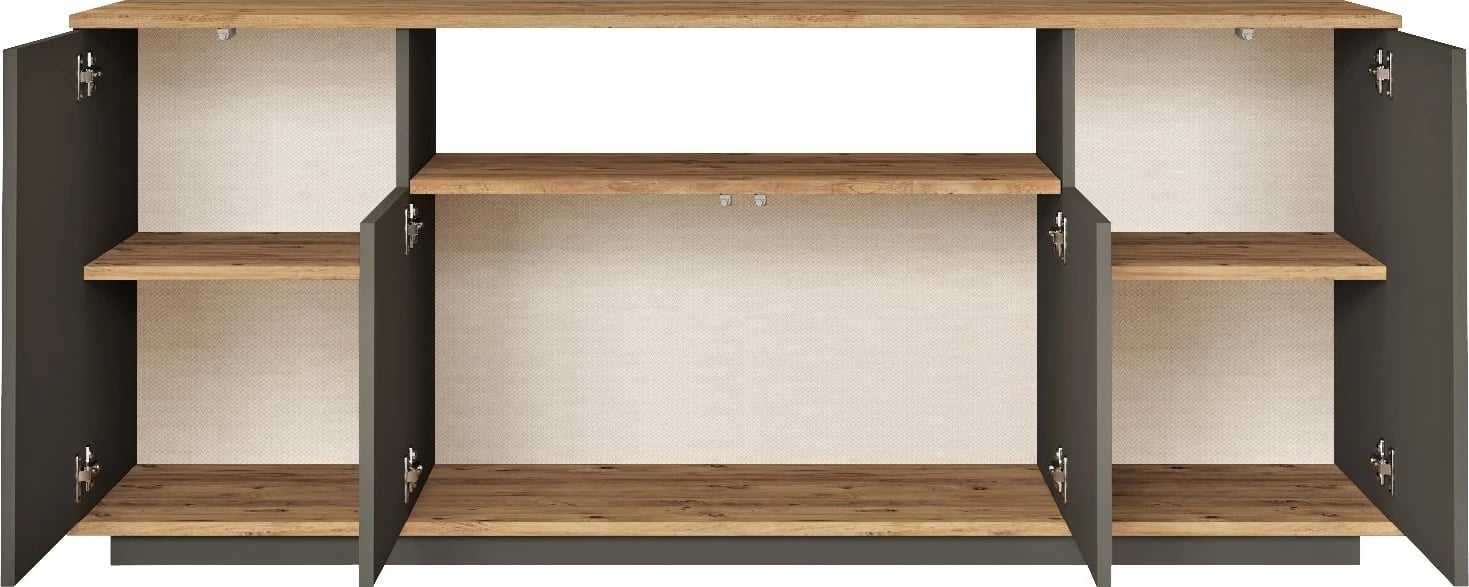 Konsolë Hanah Home, FR15-AA, ngjyrë pishë Atlantike dhe antracit, 180x75x44.5cm