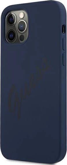 Mbështjellës Guess GUHCP12LLSVSBL për iPhone 12 Pro Max 6.7", silikon, Blu Mbështjellës Guess GUHCP12LLSVSBL për iPhone 12 Pro Max 6.7", silikon, Blu