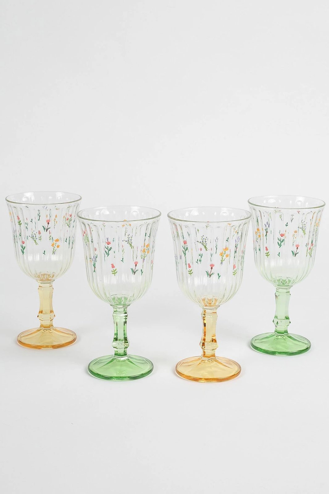 Set gotash prej qelqi, 4 copë, Hermia Concept, Botanical 240