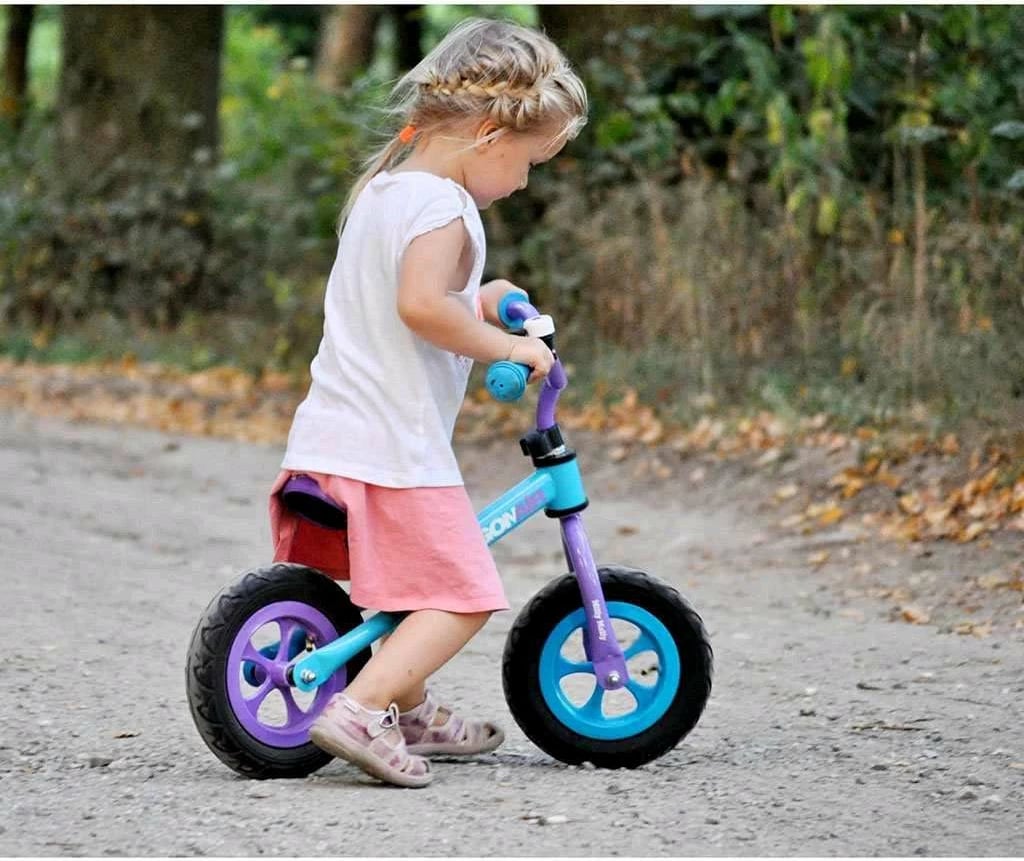 Biçikletë pa pedale për fëmijë, Milly Mally Dragon, rrota shkumë 10", me frenë, ulëse dhe timon të rregullueshëm, zile, rozë