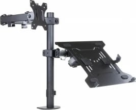Mbajtës tavoline për monitor dhe laptop ART RAMM L-24, 13-32", Metal, i zi