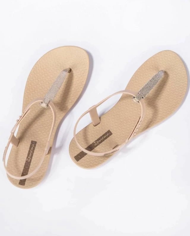 Sandale për femra Ipanema, bezhë me ari