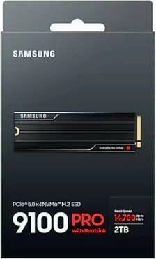 SSD Samsung 9100 PRO MZ-VAP2T0CW, 2TB, M.2 2280, PCIe 5.0, me heatsink, Zi SSD Samsung 9100 PRO MZ-VAP2T0CW, 2TB, M.2 2280, PCIe 5.0, me heatsink, Zi