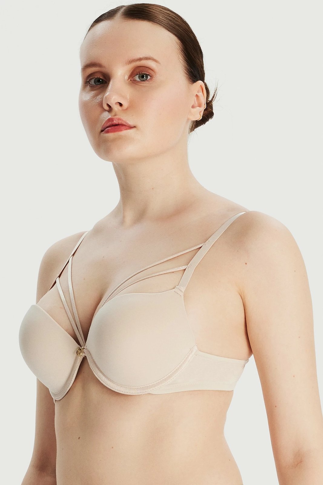 Bra push-up Jumeon, ekstra ngritje, bezhë