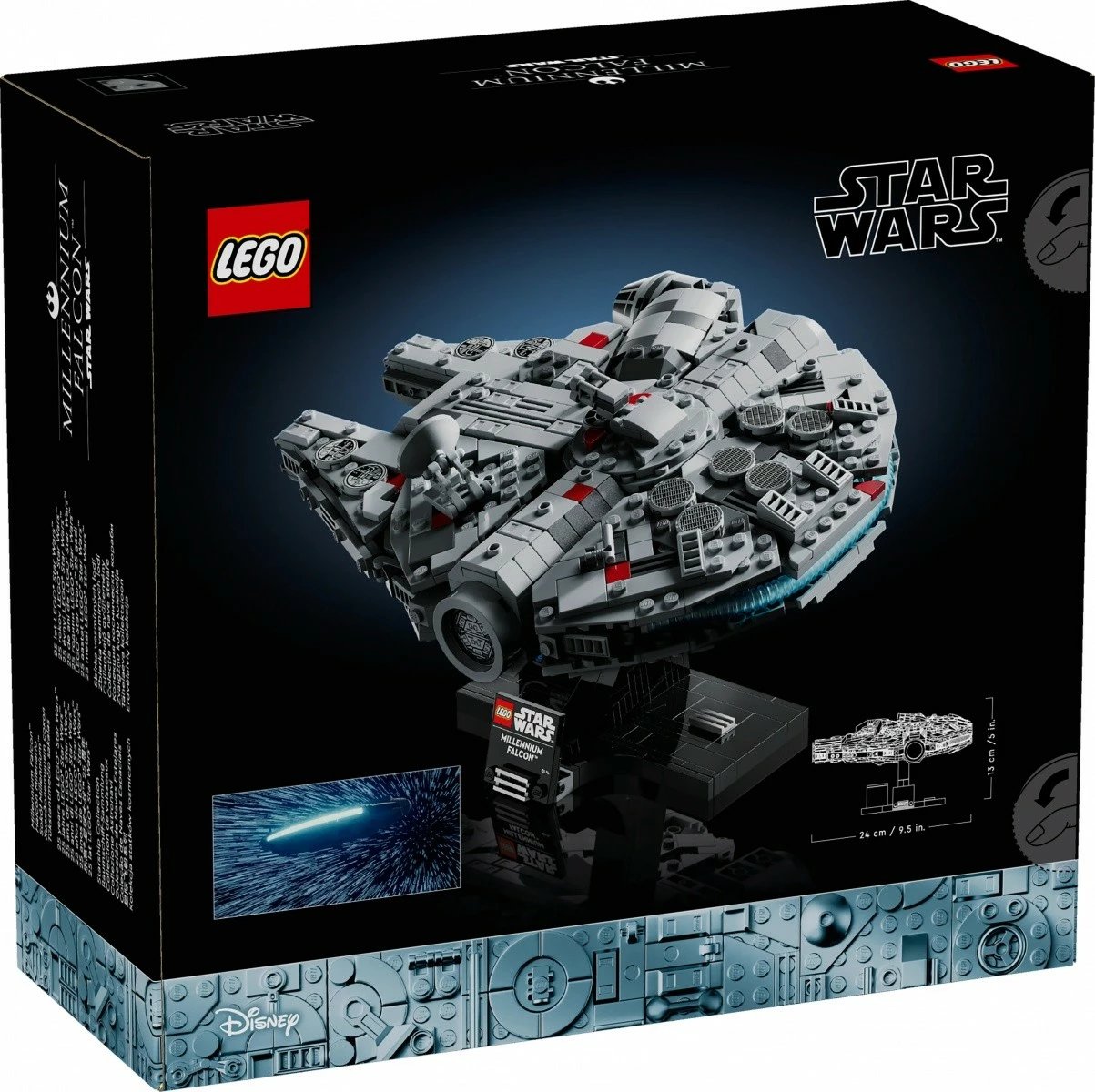 Set LEGO Star Wars Millennium Falcon 75375, 921 pjesë, për të rritur, Gri