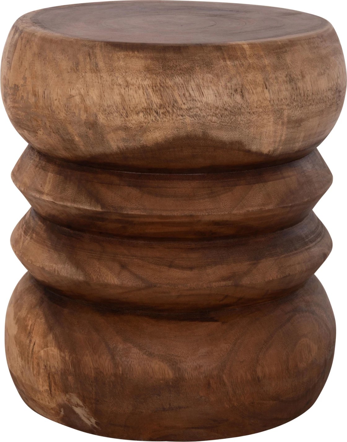 Stool i rrumbullakët prej druri suar natyral, FH9910, 40x45cm