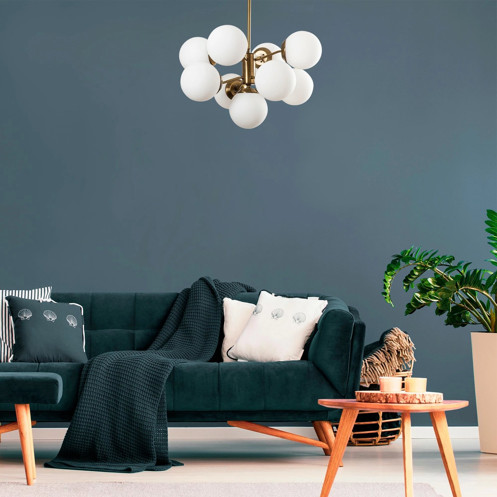 Llambë tavani vintage Opviq Mudoni MR-836, ngjyrë vintage dhe e bardhë